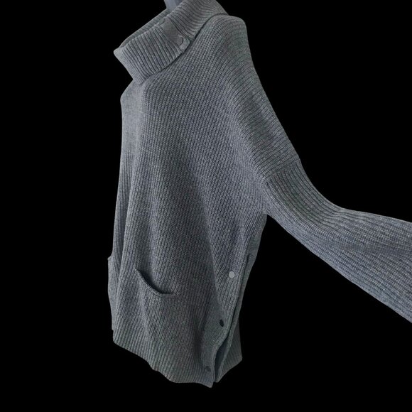 Vince Grey Oversized Loose Turtle Neck 50%Wool/ 50% Yak Size L - Picture 5 of 8